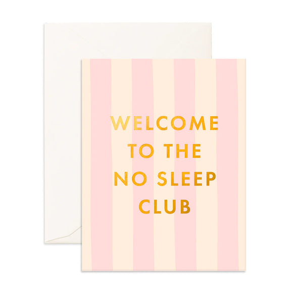 Fox & Fallow - No Sleep Club - Peony Stripe Greeting Card