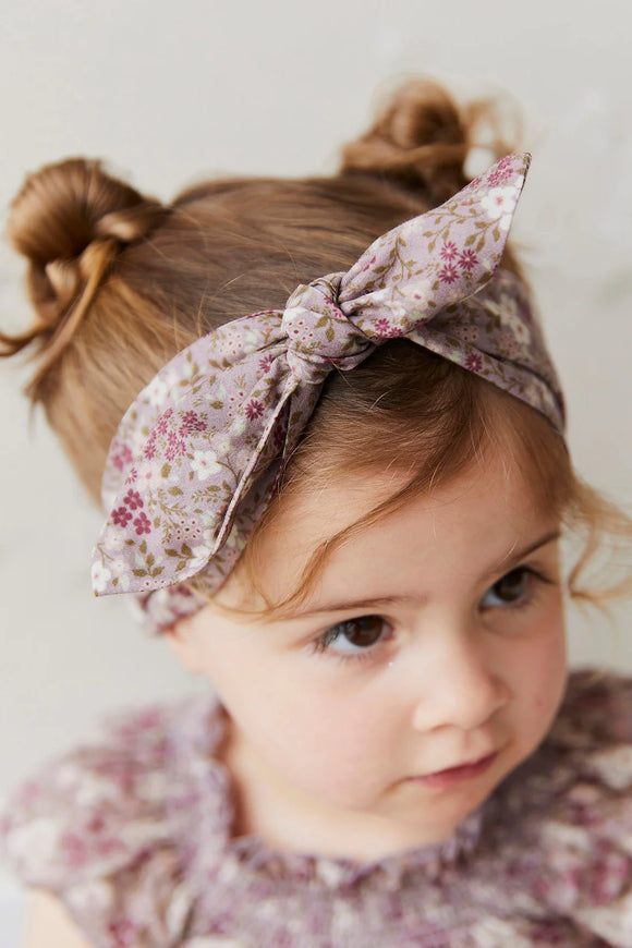 Jamie Kay - Organic Cotton Headband - Pansy Floral Fawn