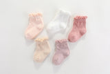 maMer - Frilly Crew Socks - 2 pack - candy pink/white