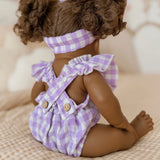 SALLI COLLECTIVE - Dolls Lilac Gingham Romper Outfit