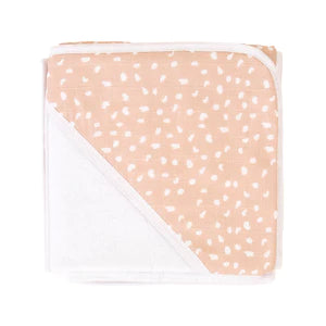 All4Ella - Hooded Towel - Beige Dots