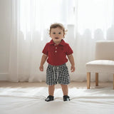 Love Henry - Baby Boys Sonny Short - Navy Check