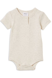 Milky - Baby - Ecru Rib Bubbysuit