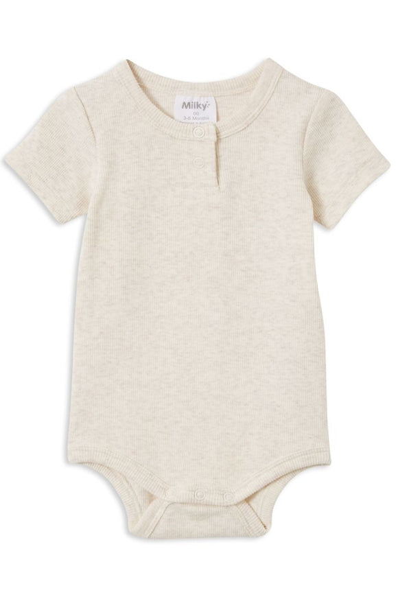 Milky - Baby - Ecru Rib Bubbysuit