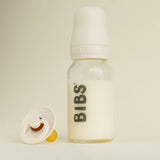 BIBS Dummies - 110ml Glass Bottle Set - Ivory