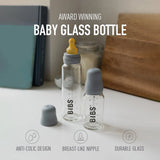 BIBS Dummies - 110ml Glass Bottle Set - Ivory