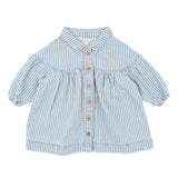 Fox & Finch - Winter Vacay Stripe Denim Dress - Blue Stripe