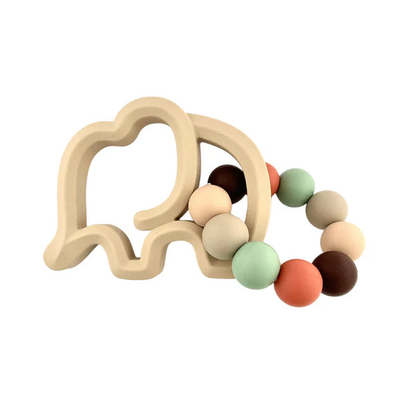 My Little Giggles - Silicone Elephant Ring Teether Duo