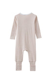 Milky - Mocha Stripe Zip Romper