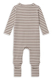 Milky - Latte Stripe Zip Romper