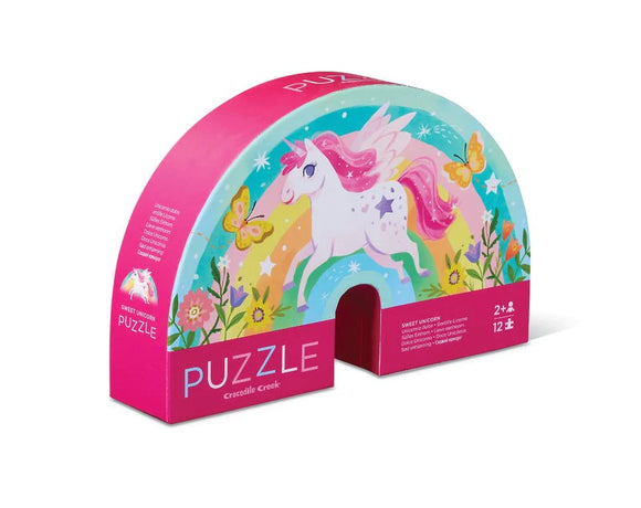 Crocodile Creek - Mini Puzzle 12pc - Sweet Unicorn