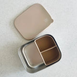 Cuddle Bug & Co - Stainless Steel Bento Box with Silicone Divider Almond