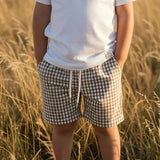 Love Henry - Boys Sonny Shorts - Brown Check