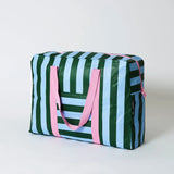 Project Ten - Green Blue Stripe Overnight Bag