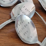 Samantha's Studio - "I Love Spooning You" Quote Cutlery (Spoon),Stamped Cutlery