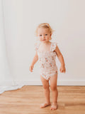 Child of Mine - Ruffle Shoulder One Piece - In the Meadow