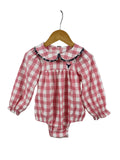 Little Windmill Clothing Co - "RIVER" CHUCKY GINGHAM LONG SLEEVE BUBBLE ROMPER