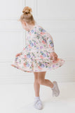 Milky - Hydrangea Tiered Dress