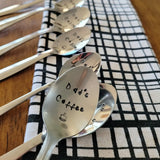 Samantha's Studio - "Dad's Coffee" Quote Cutlery (Spoon), Hand Stamped Cutlery