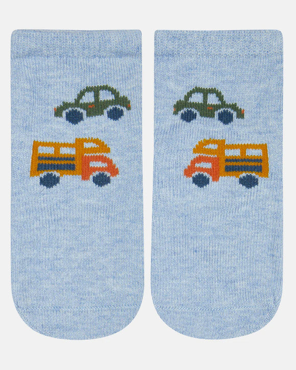 Toshi - Organic Socks Ankle Jacquard - Indent - Road Trip