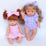 SALLI COLLECTIVE - Dolls Lilac Gingham Romper Outfit