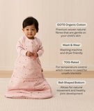 ergoPouch - Side Zip Premium Sleeping Bag 2.5 TOG Daisies - 3-12mnths (000-1)
