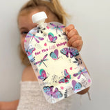 Sinchies - 150ml Reusable Food Pouches - Flutterbys - Pack of 5