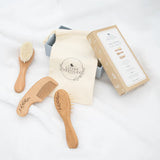 Living Textiles - 3pc Baby Wooden Brush & Comb Set