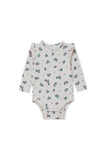 Milky - Sweet Floral Frill Bubbysuit