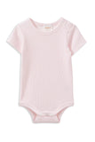 Milky - Pink Stripe Rib Bubbysuit