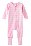Milky - Tickled Pink Stripe Zip Romper