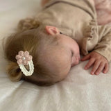 Little Marshmallow - Flower Crochet Clip - Camellia - Pearl Pink