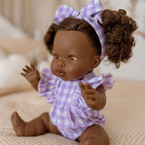 SALLI COLLECTIVE - Dolls Lilac Gingham Romper Outfit