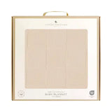 Living Textiles - Pram Knitted Blanket - Checkered Sand