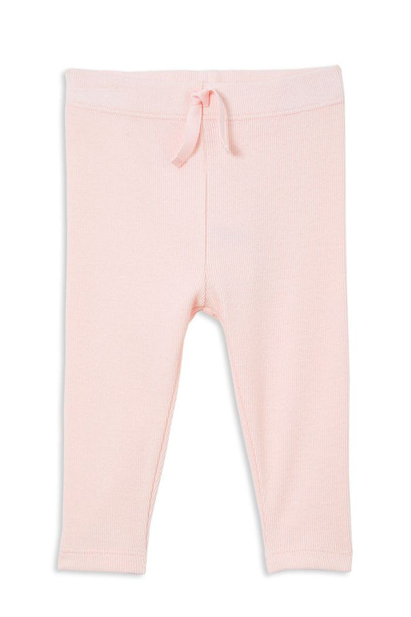 Milky - Powder Pink Rib Baby Pant