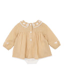 Bebe - WINNIE EMB. GINGHAM OVERLAY DRESS