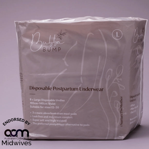 Bubba Bump - Disposable Postpartum Underwear - One Pack (8 Pairs)