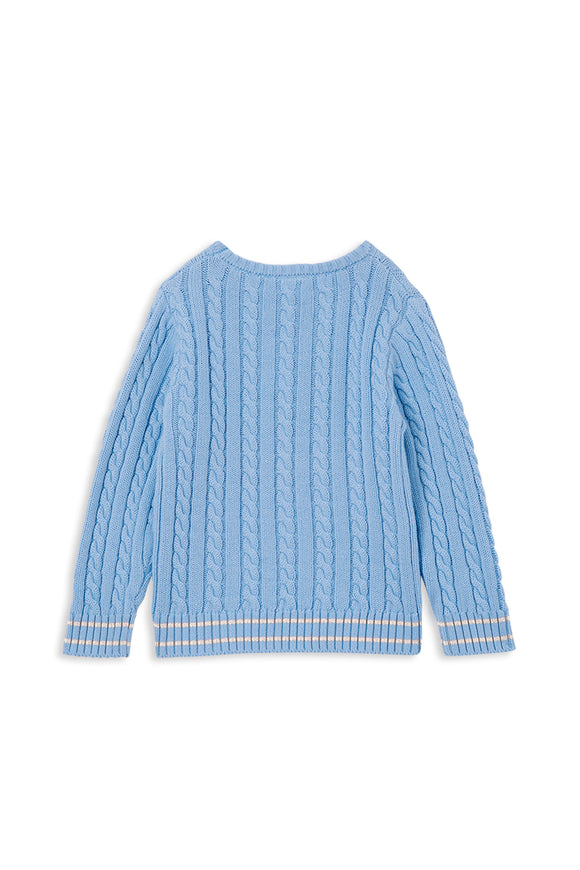 Milky - Cornflower Cable Knit Jumper