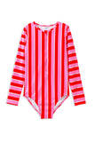 Milky - Candy Stripe Long Sleeve Swimsuit