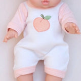 SALLI COLLECTIVE - Dolls Peaches & Cream  Romper+Bow Set🍑