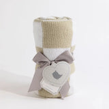 Living Textiles - Chenille Blanket - Checkered Taupe