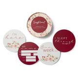 Snuggle Hunny - Birds & Blooms & Raspberry Reversible Milestone Cards