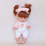 SALLI COLLECTIVE - Dolls Peaches & Cream  Romper+Bow Set🍑