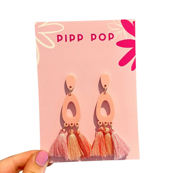 Pipp & Pop - Remi Tassel Dangles - Blush 2.0