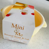 Cuddle Bug & Co - Mini & Me Round Bowl with Lid Custard