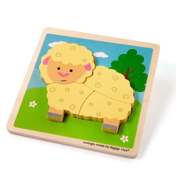 Artiwood - Bigjigs - Chunky Lift-Out Puzzle - Sheep