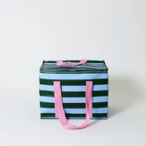 Project Ten - Green Blue Stripe Large Insulated Tote