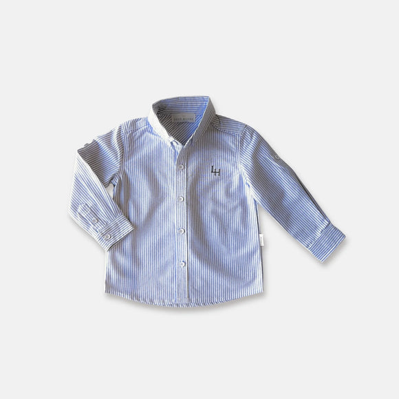 Love Henry - Boys Oxford Dress Shirt - Navy Pinstripe