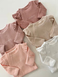 Rai & Co - Frill Ribbed Onesie - Light Pink