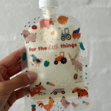 Sinchies - 150ml Reusable Food Pouches - Farmyard Friends (pack of 5)